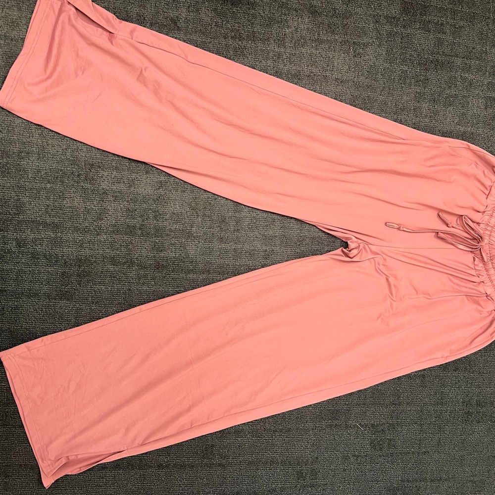 Pink/wine Wide-Leg Lounge Pants